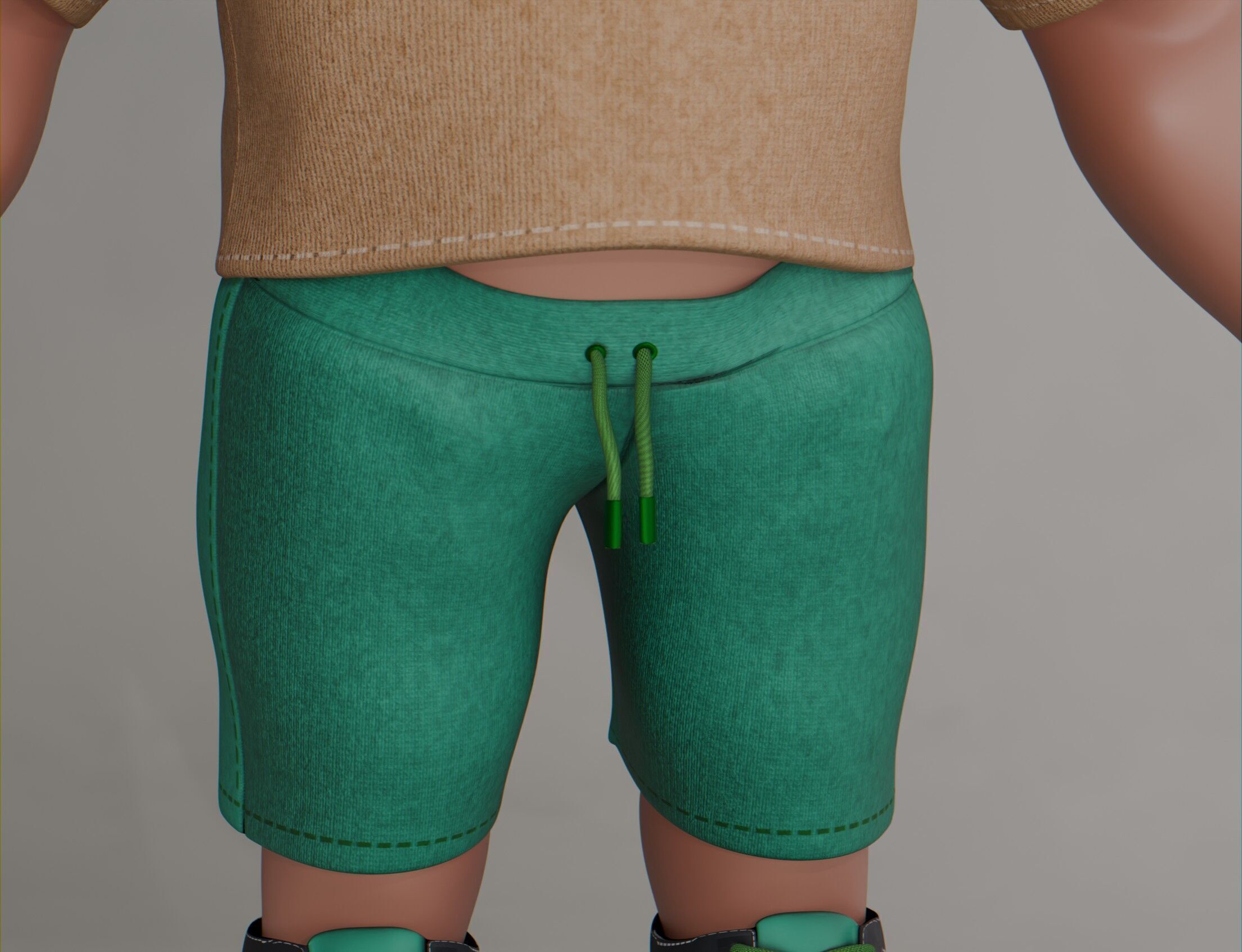 Stylized cartoon Male character fully Rigged Low-poly 3D model_8