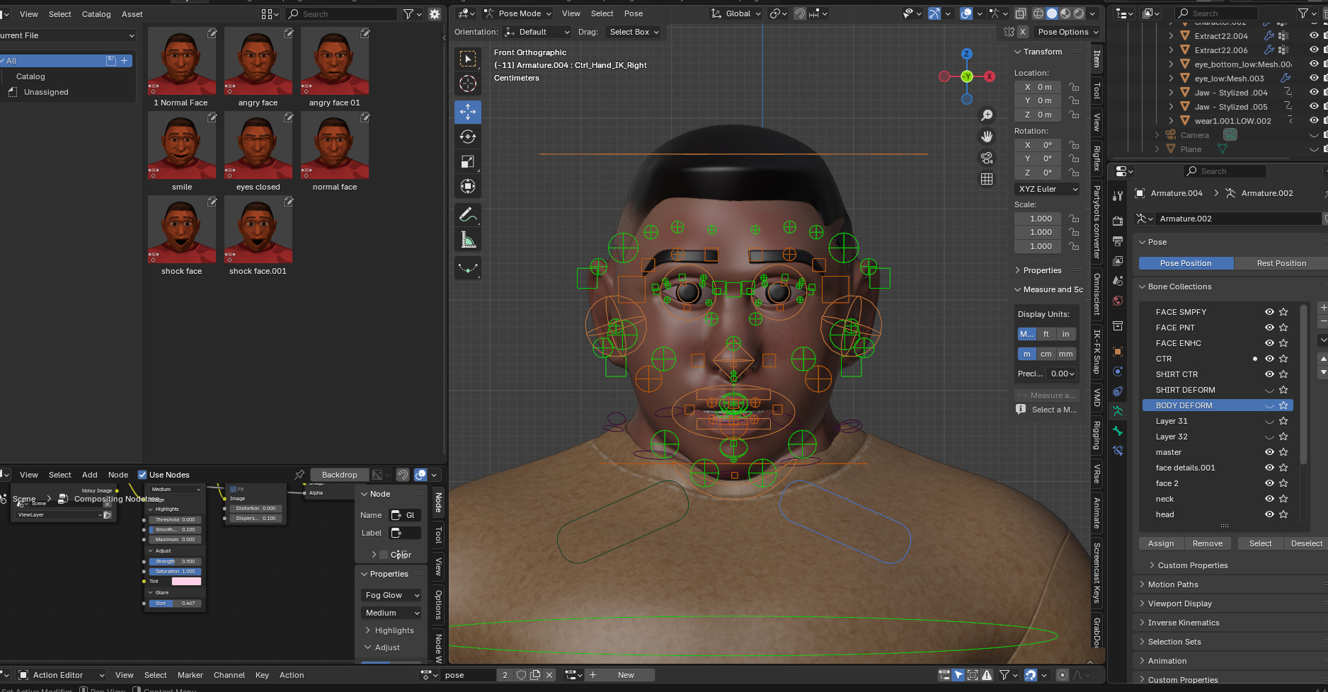 Stylized cartoon Male character fully Rigged Low-poly 3D model_28