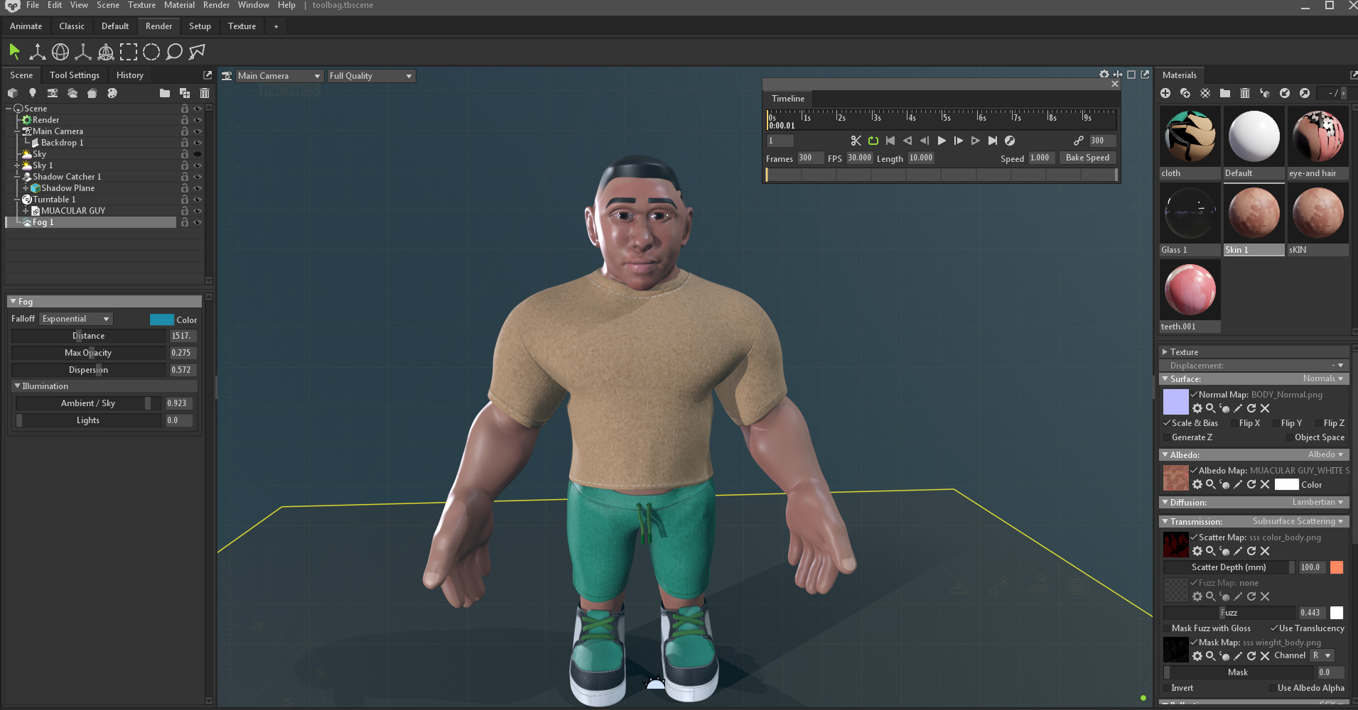 Stylized cartoon Male character fully Rigged Low-poly 3D model_13