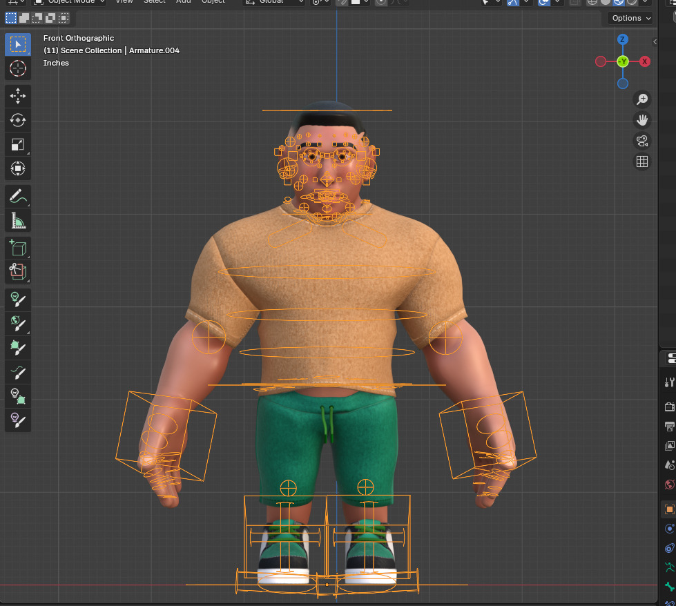 Stylized cartoon Male character fully Rigged Low-poly 3D model_4