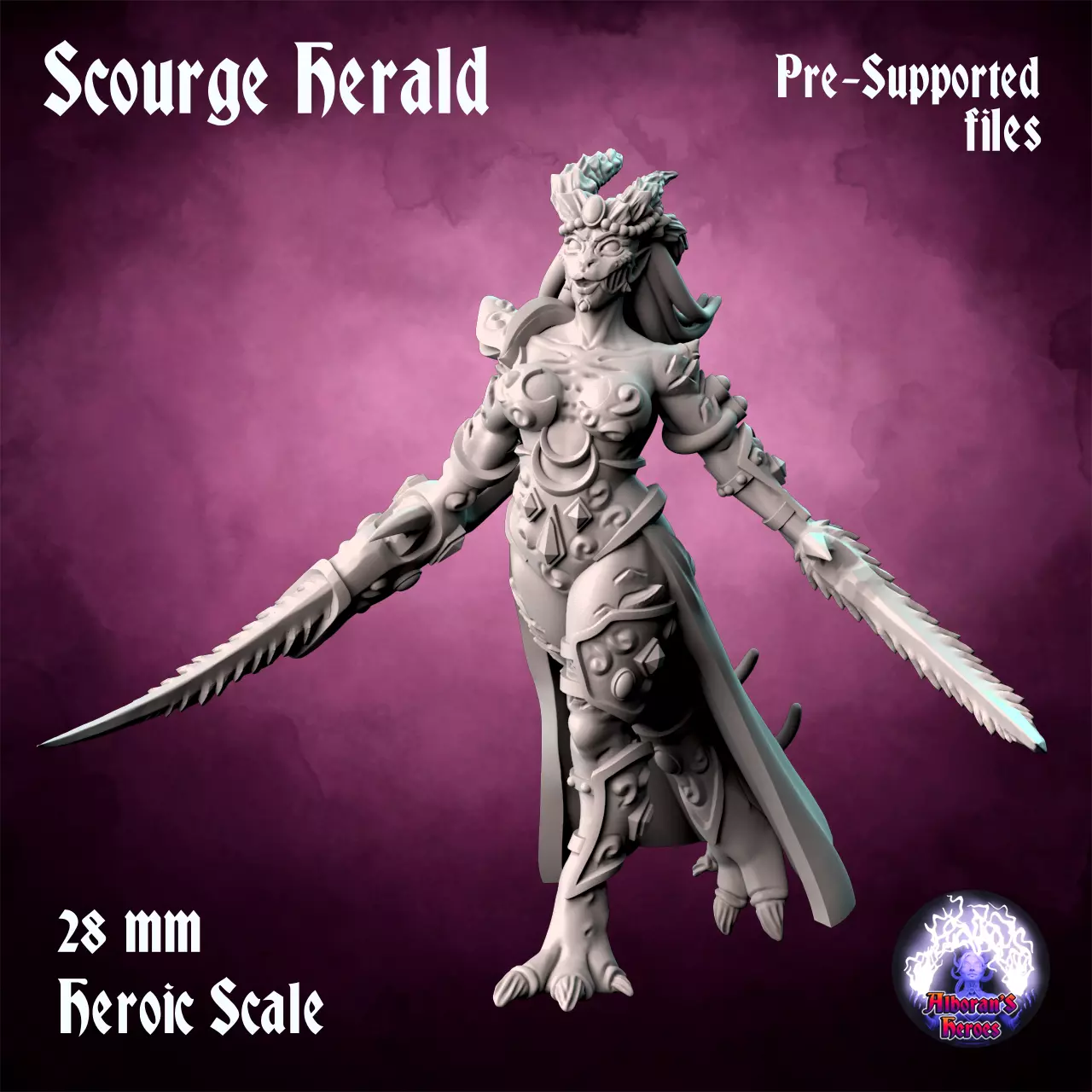 Daemon Scourge Herald 3D print model