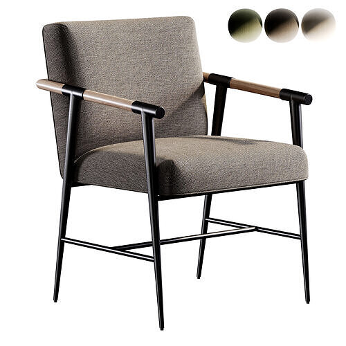 Parker Stain-Resistant Fabric Dining Chair 3D model