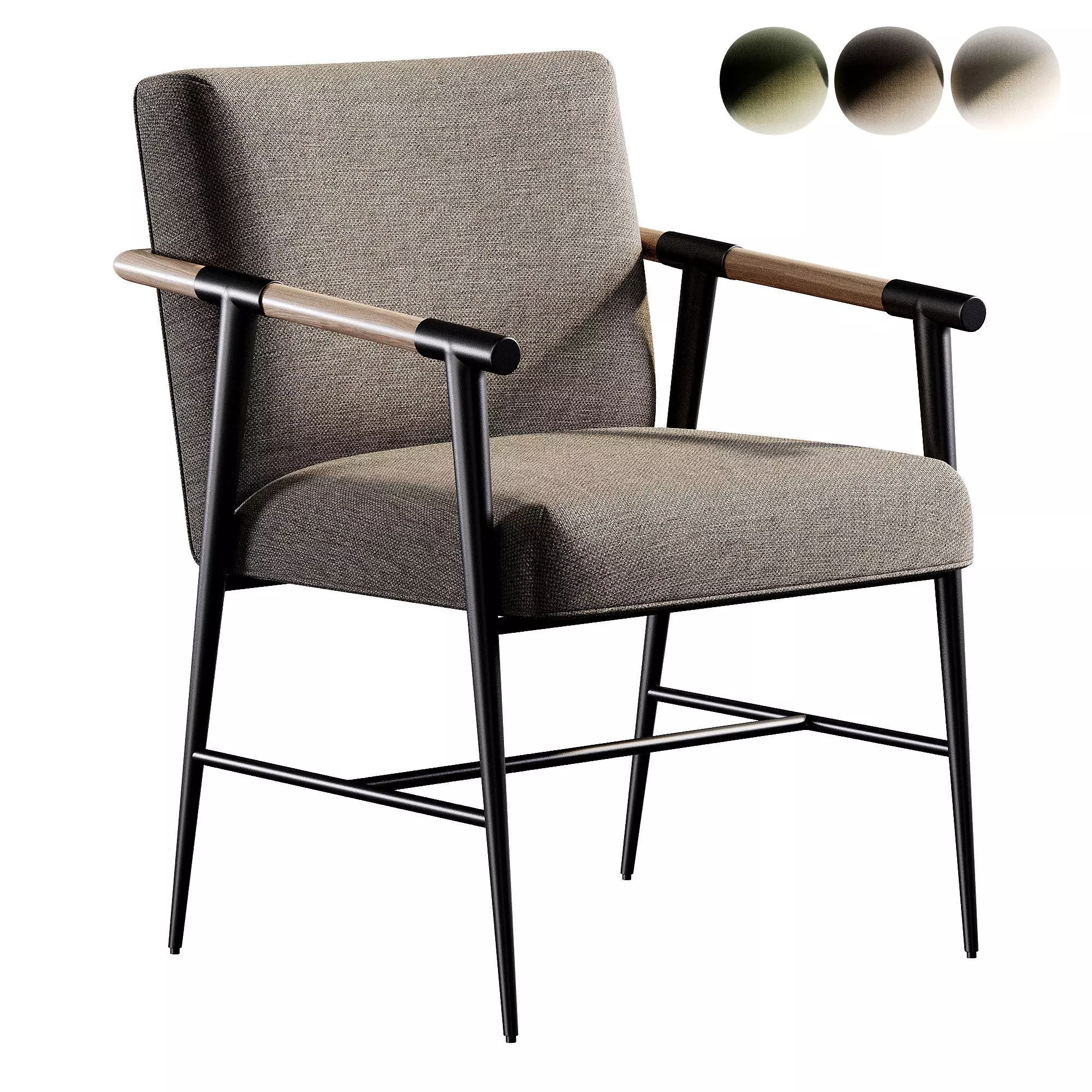 Parker Stain-Resistant Fabric Dining Chair 3D model