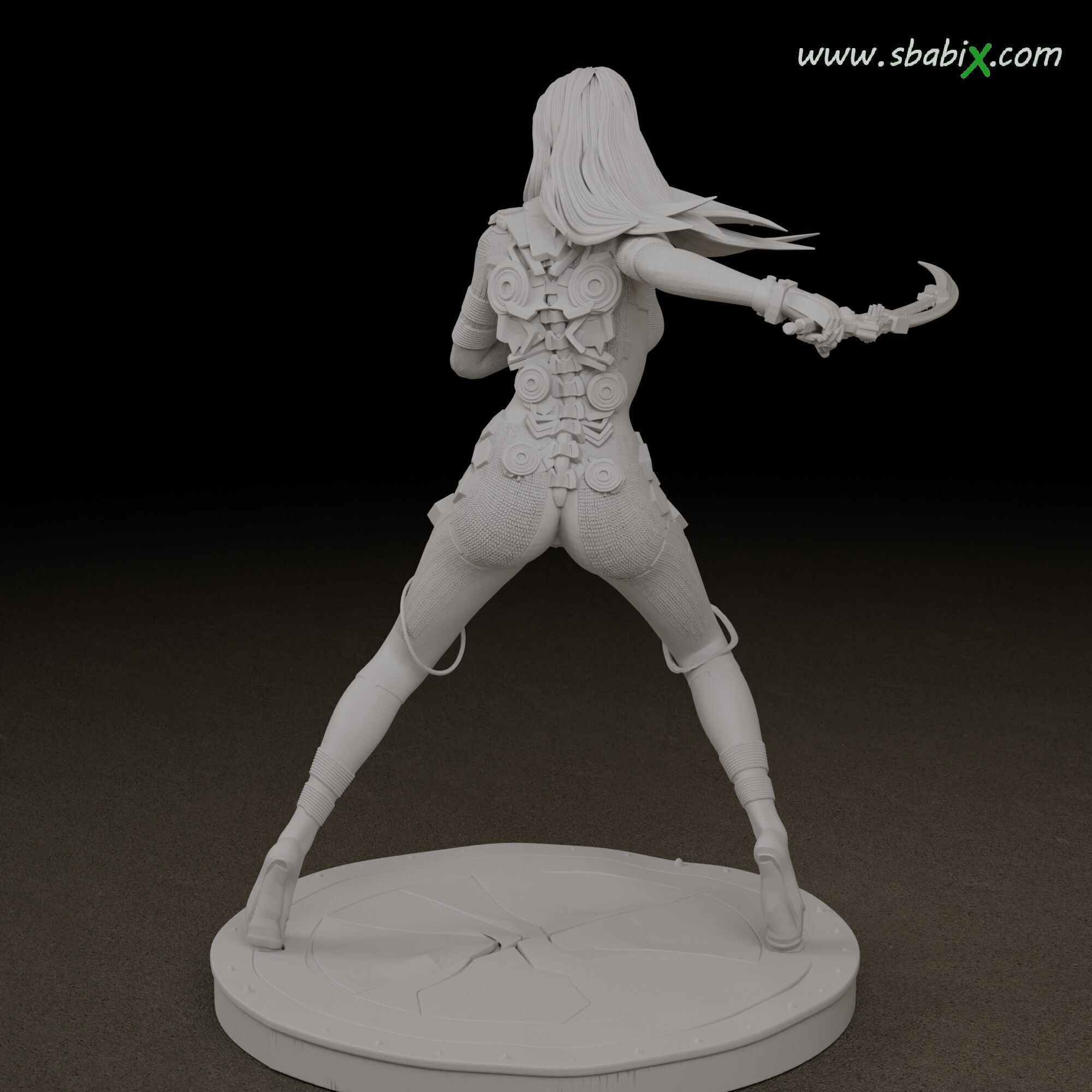 Stellar Blade Eve  Taki Interchangeable Head  3D print model_14