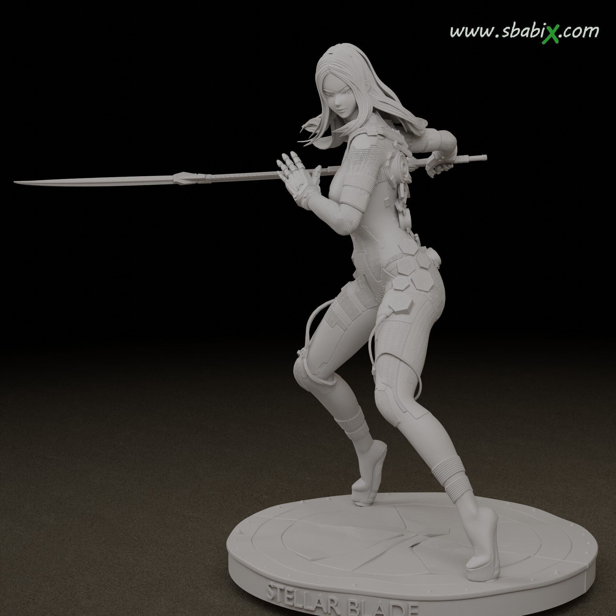 Stellar Blade Eve  Taki Interchangeable Head  3D print model_13