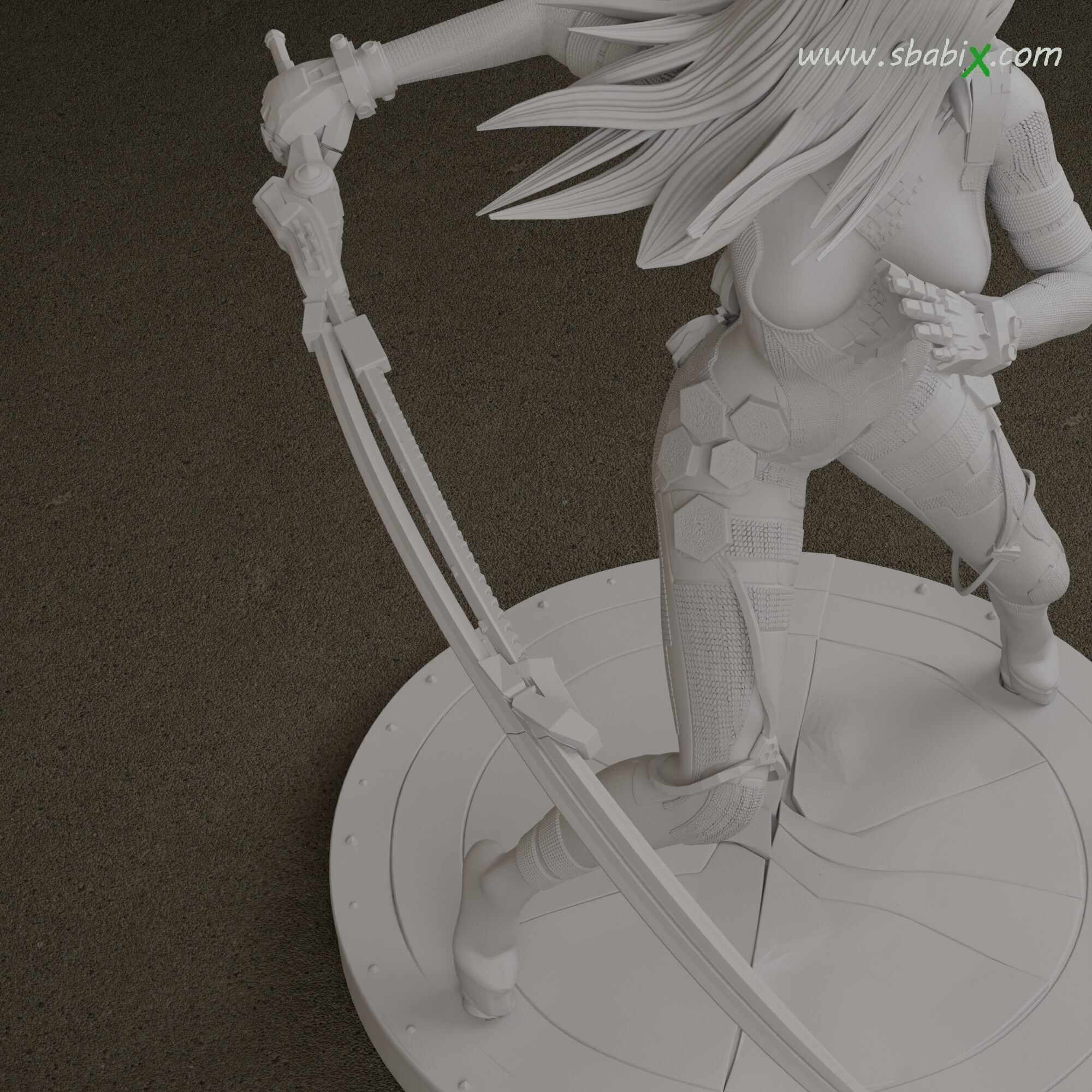 Stellar Blade Eve  Taki Interchangeable Head  3D print model_8