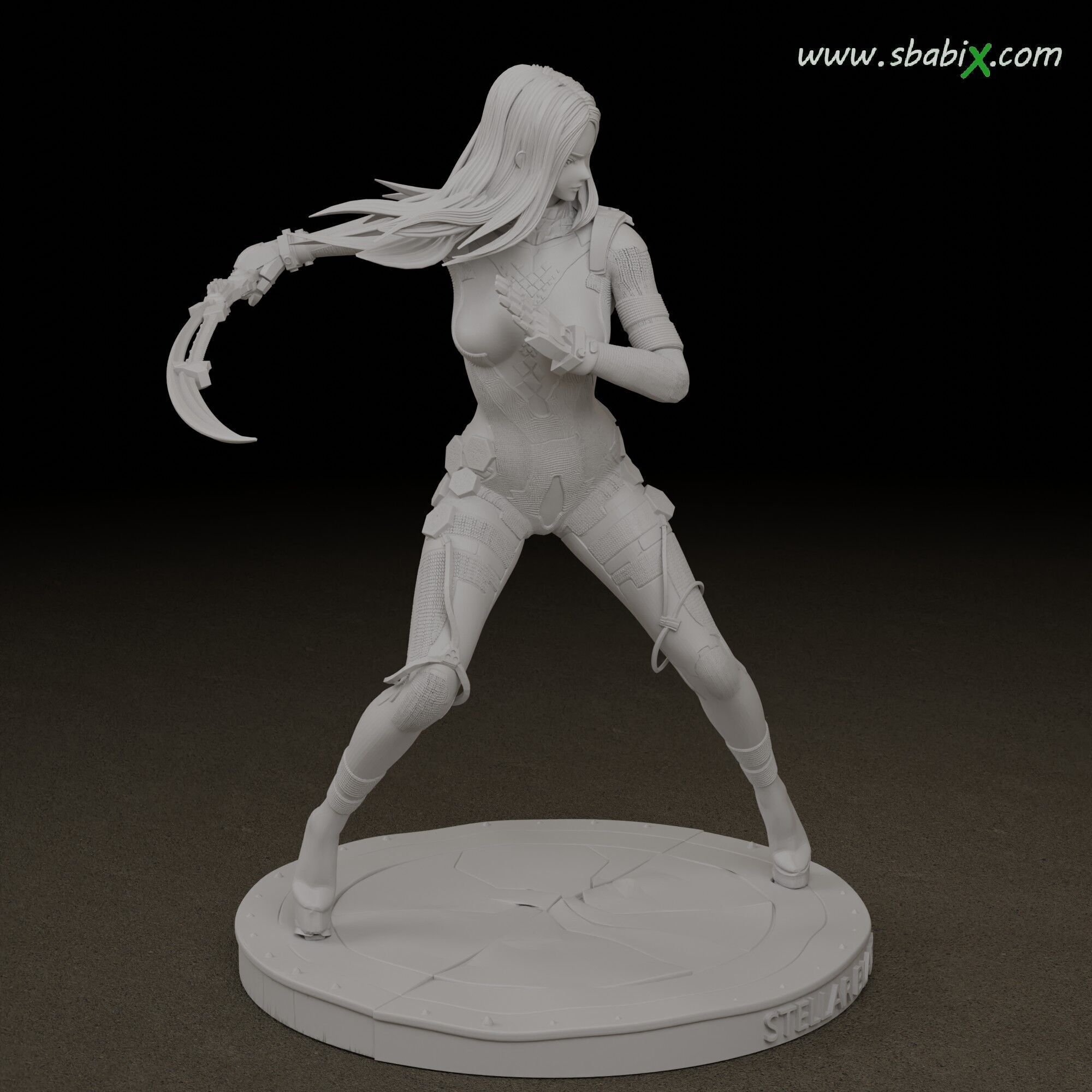 Stellar Blade Eve  Taki Interchangeable Head  3D print model_15