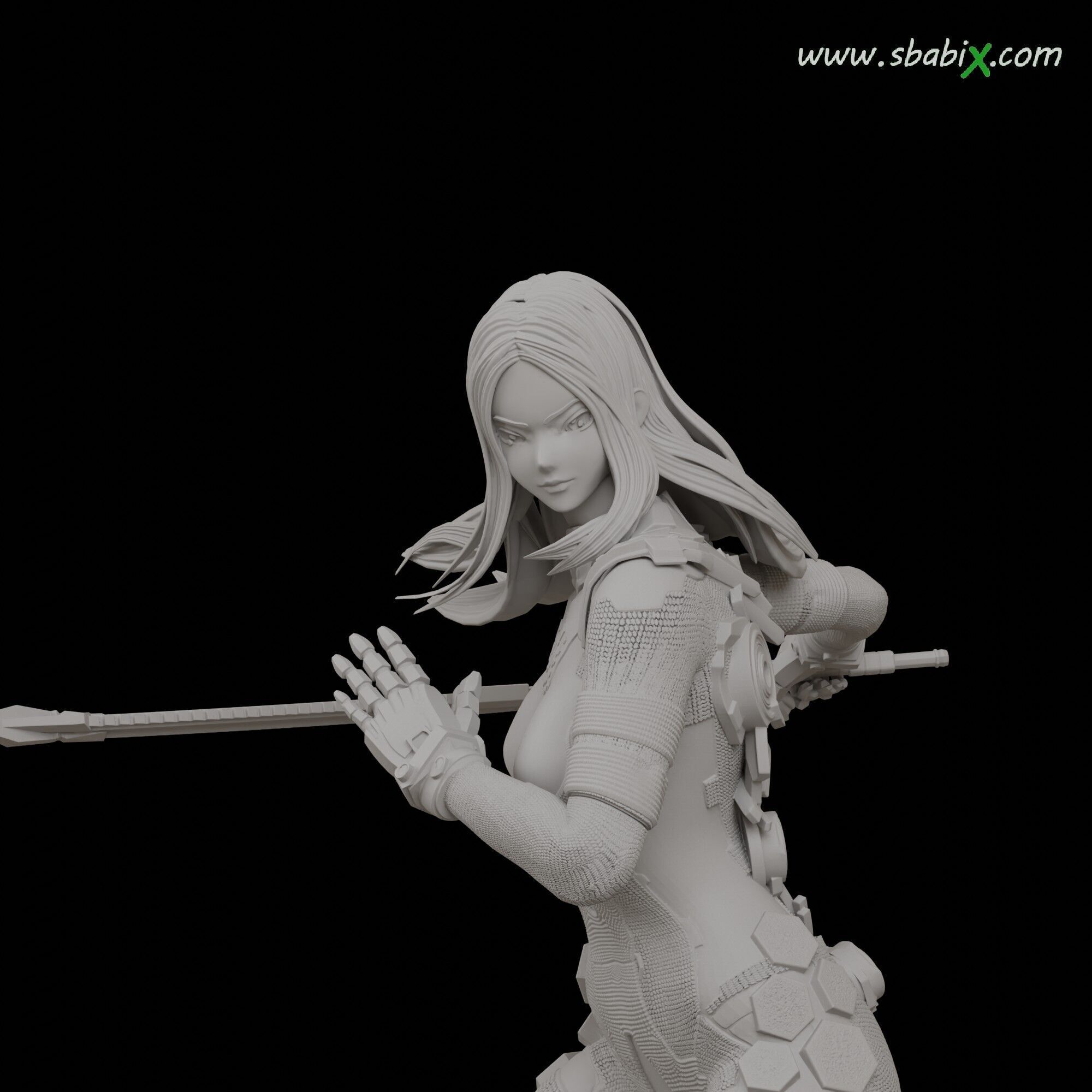 Stellar Blade Eve  Taki Interchangeable Head  3D print model_16