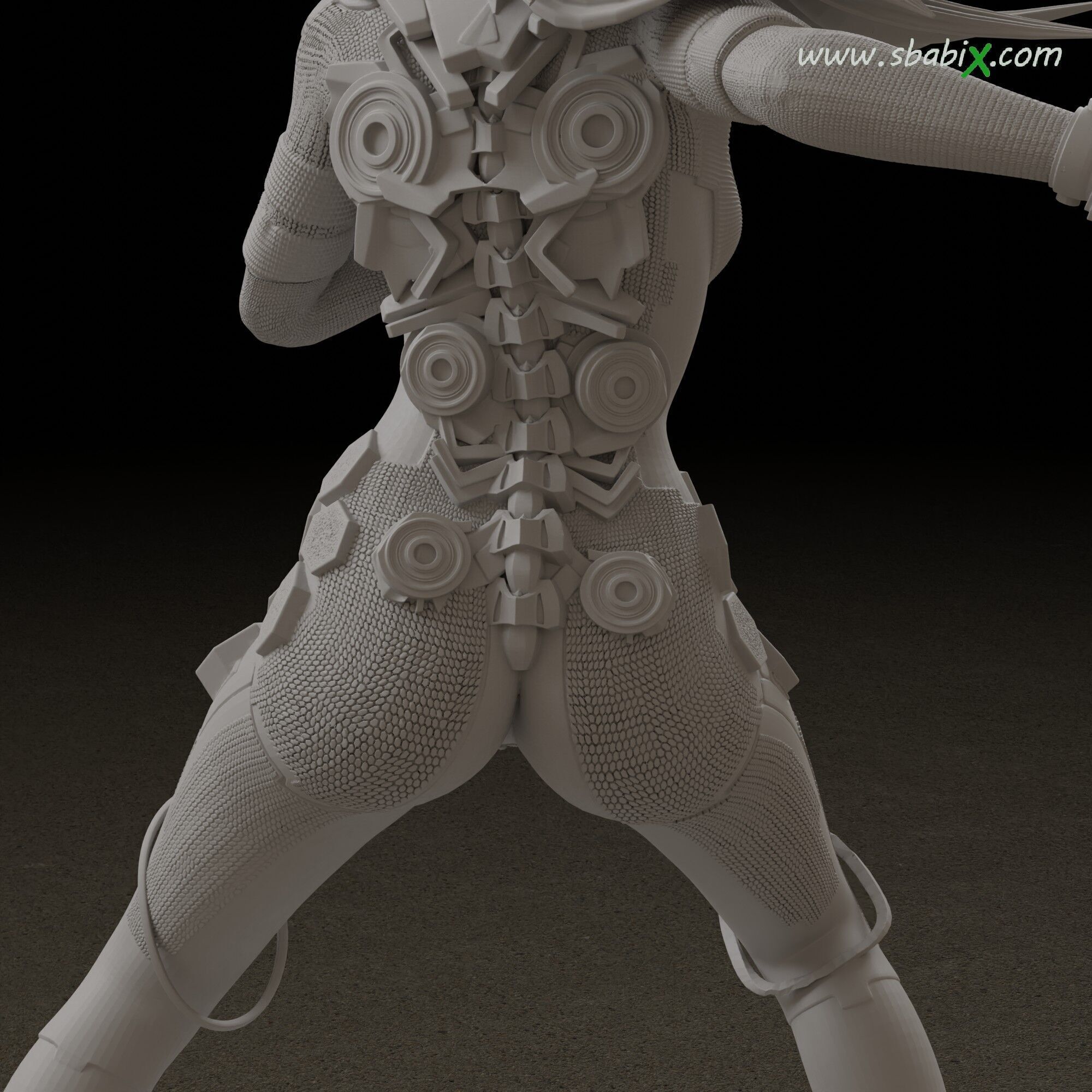 Stellar Blade Eve  Taki Interchangeable Head  3D print model_7