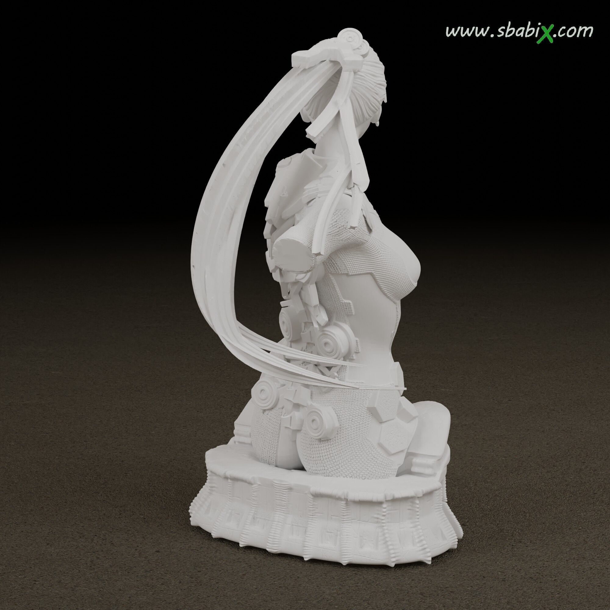 Stellar Blade Eve  Taki Interchangeable Head  3D print model_6