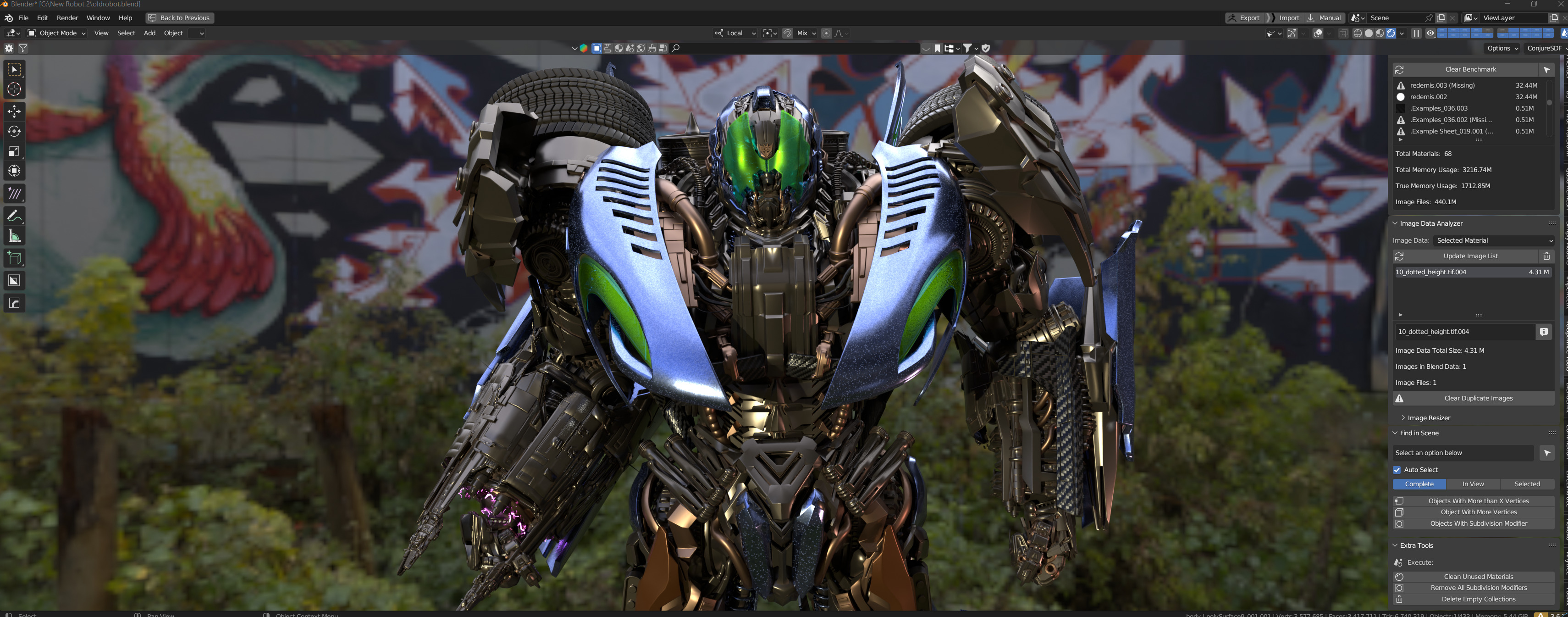 Robot Transformers Gundam Rig Low-poly 3D model_9