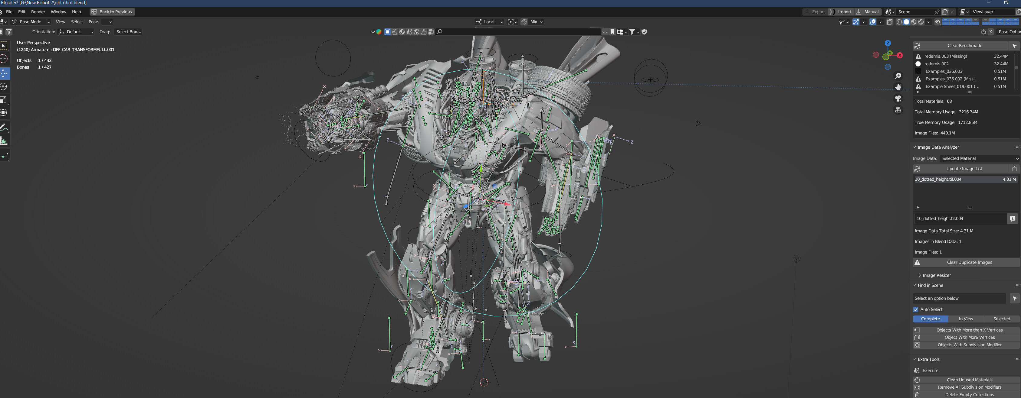Robot Transformers Gundam Rig Low-poly 3D model_2