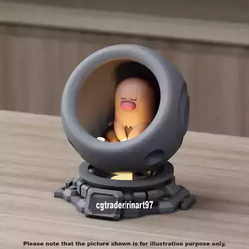 Diglett in healing machine pods from pokemon 3D print model
