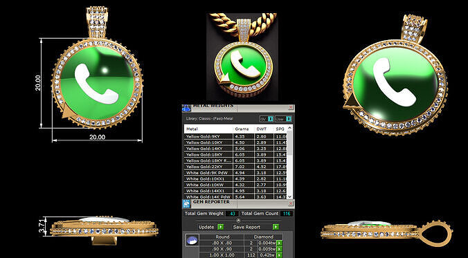 Lightweight Social Media Theme Pendant Collection STL 3DM Files  3D print model