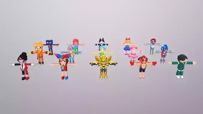 3D Casual Characters pack 15 character