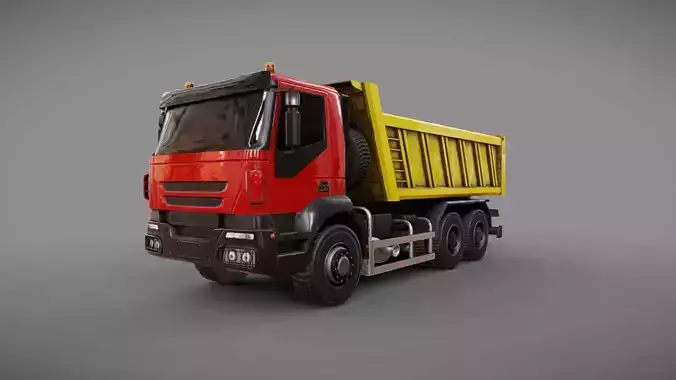Dump Truck Low-poly 3D model