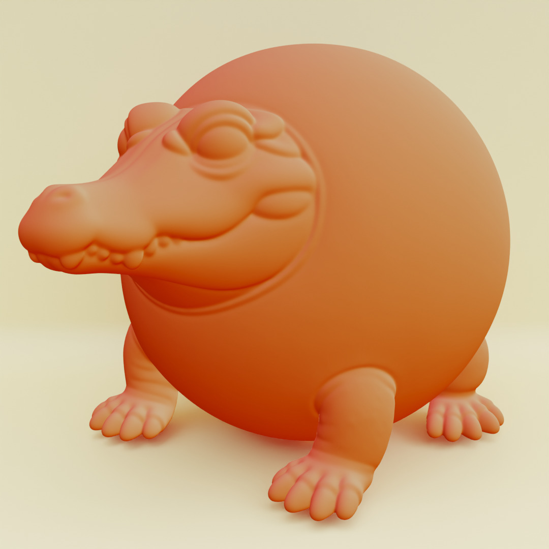 Glorbo Fruttodrillo Italian brainrot Printable 3D print model_3