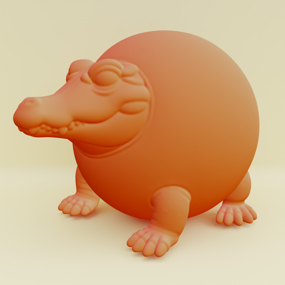 Glorbo Fruttodrillo Italian brainrot Printable 3D print model_4