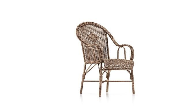 MARCEL low-back rattan armchair 3D model