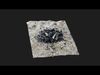Extinguished Campfire Ashes Burned Fire Pit with Charcoal Scan Low-poly 3D model_1
