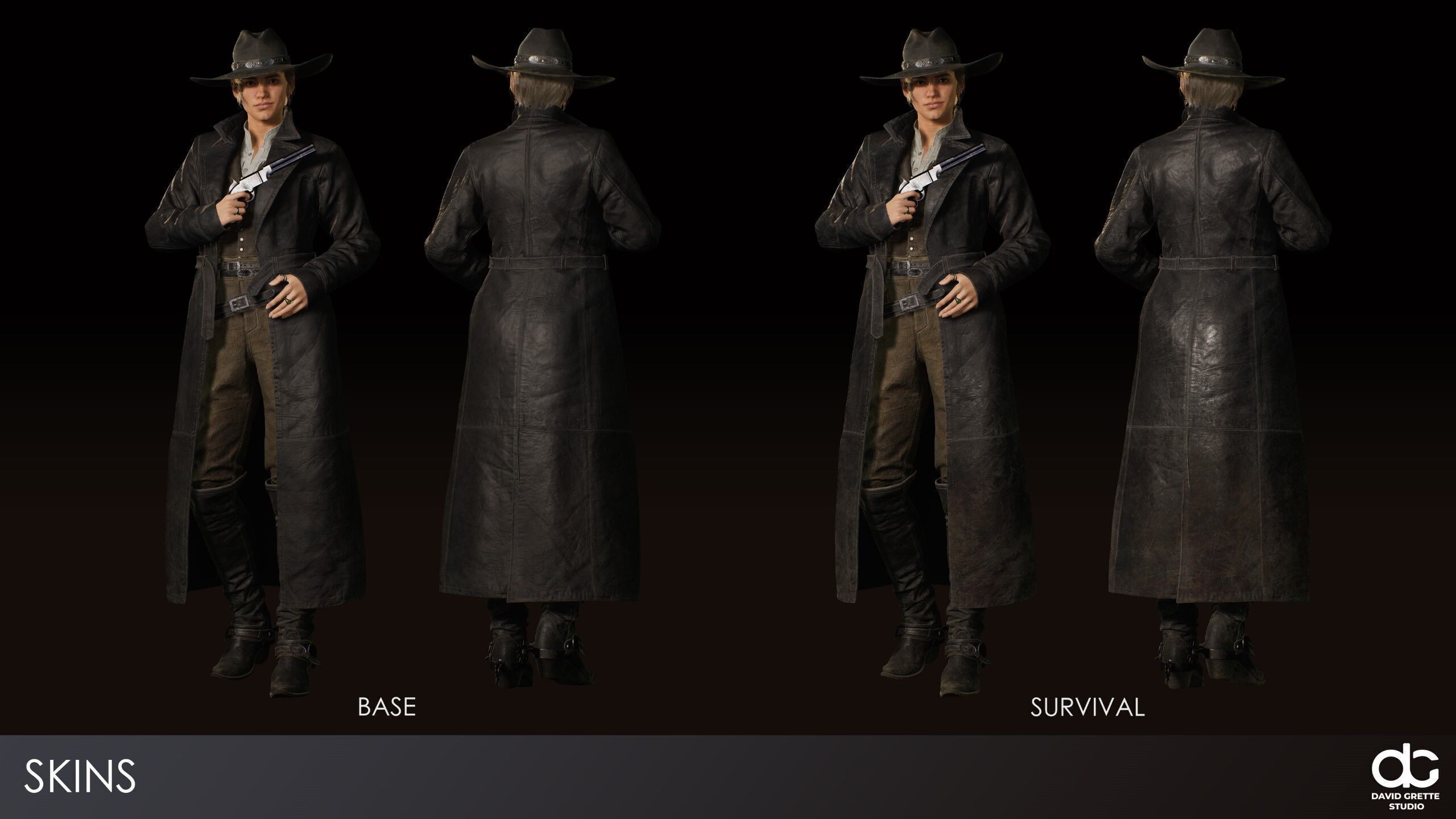 Western Characters Series - Adventure Survival Cowboy Man Low-poly 3D model_6