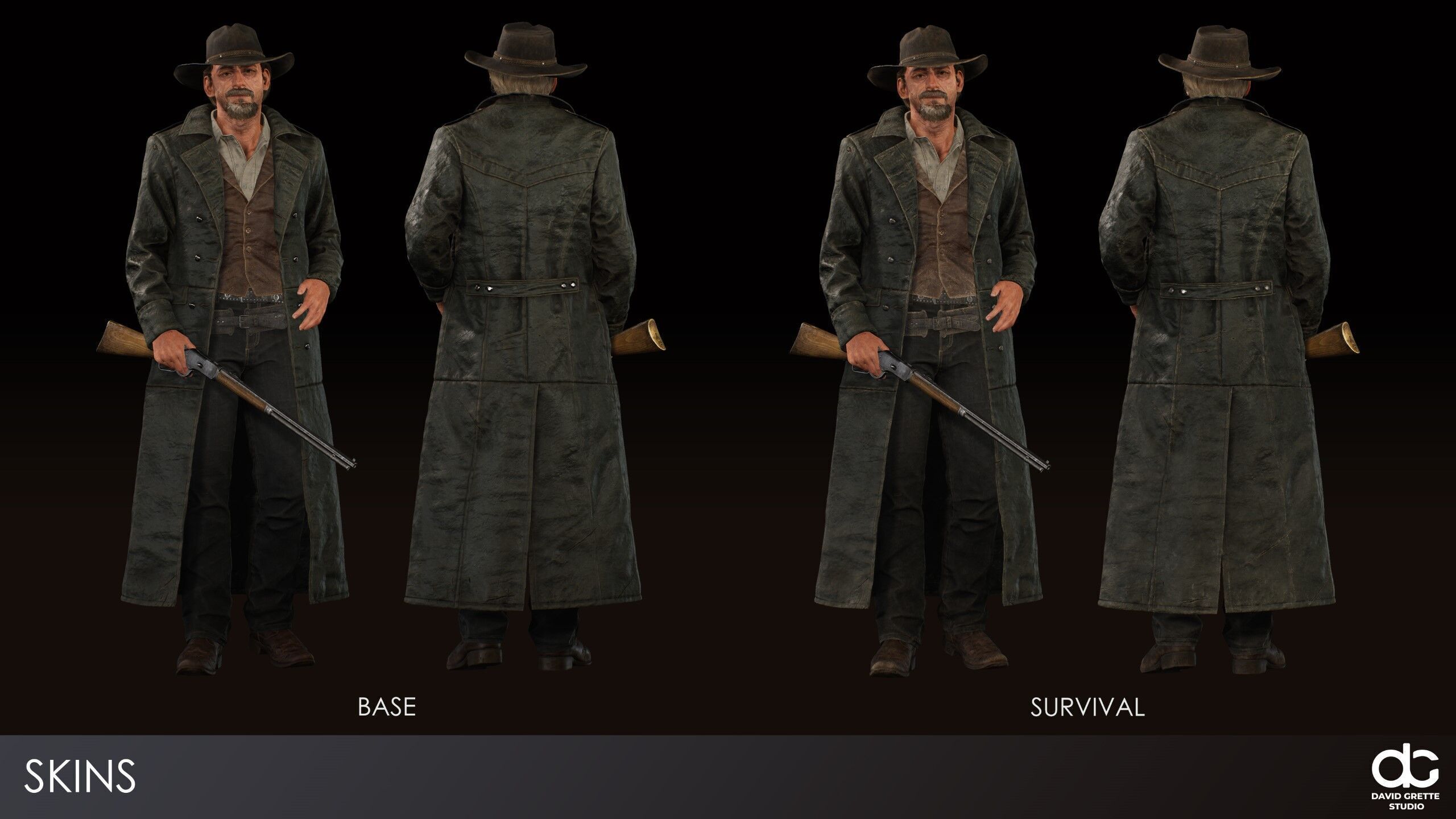 Western Characters Series - Adventure Survival Cowboy Man Low-poly 3D model_7