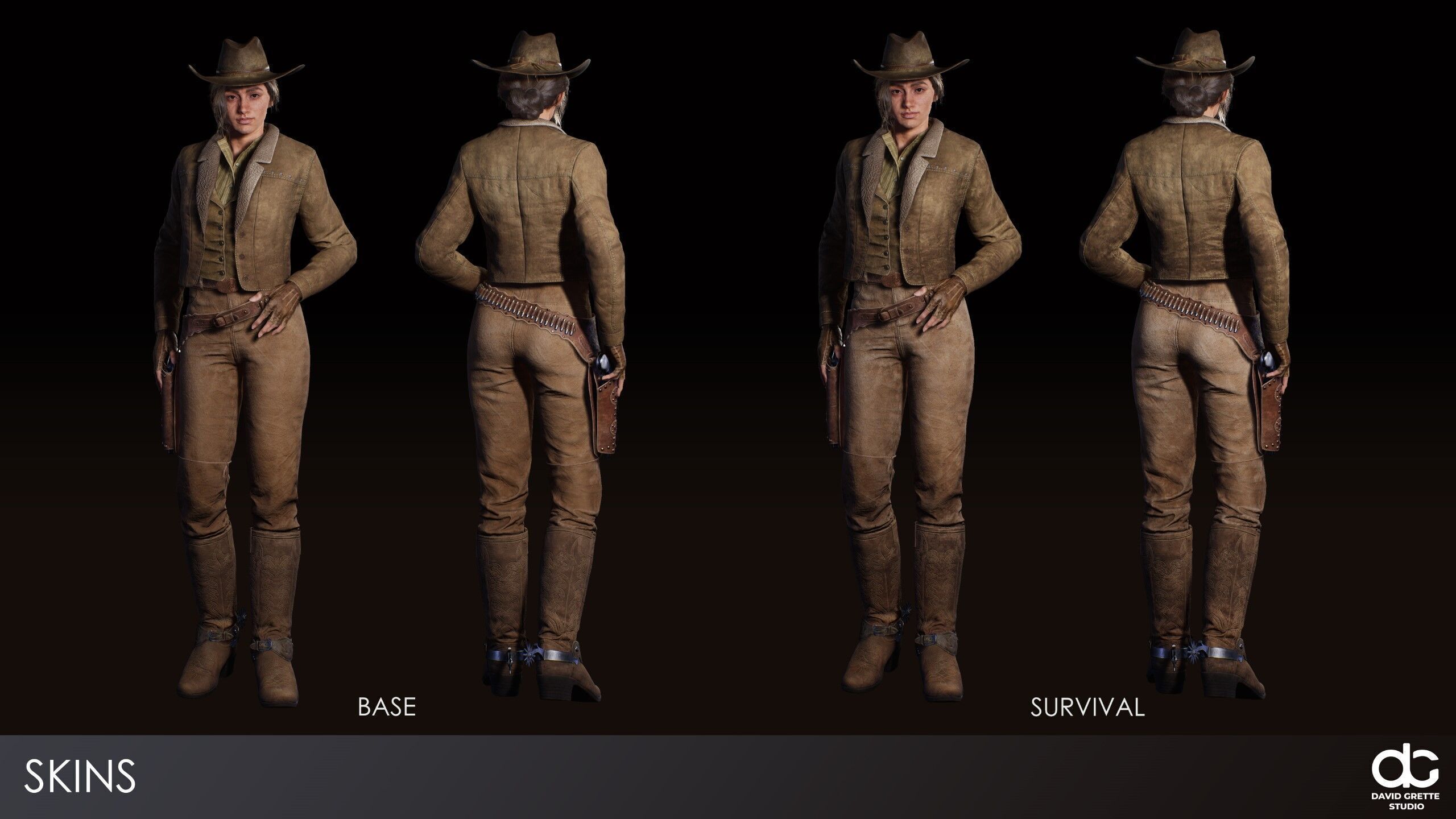 Western Characters Series - Adventure Survival Cowboy Man Low-poly 3D model_8