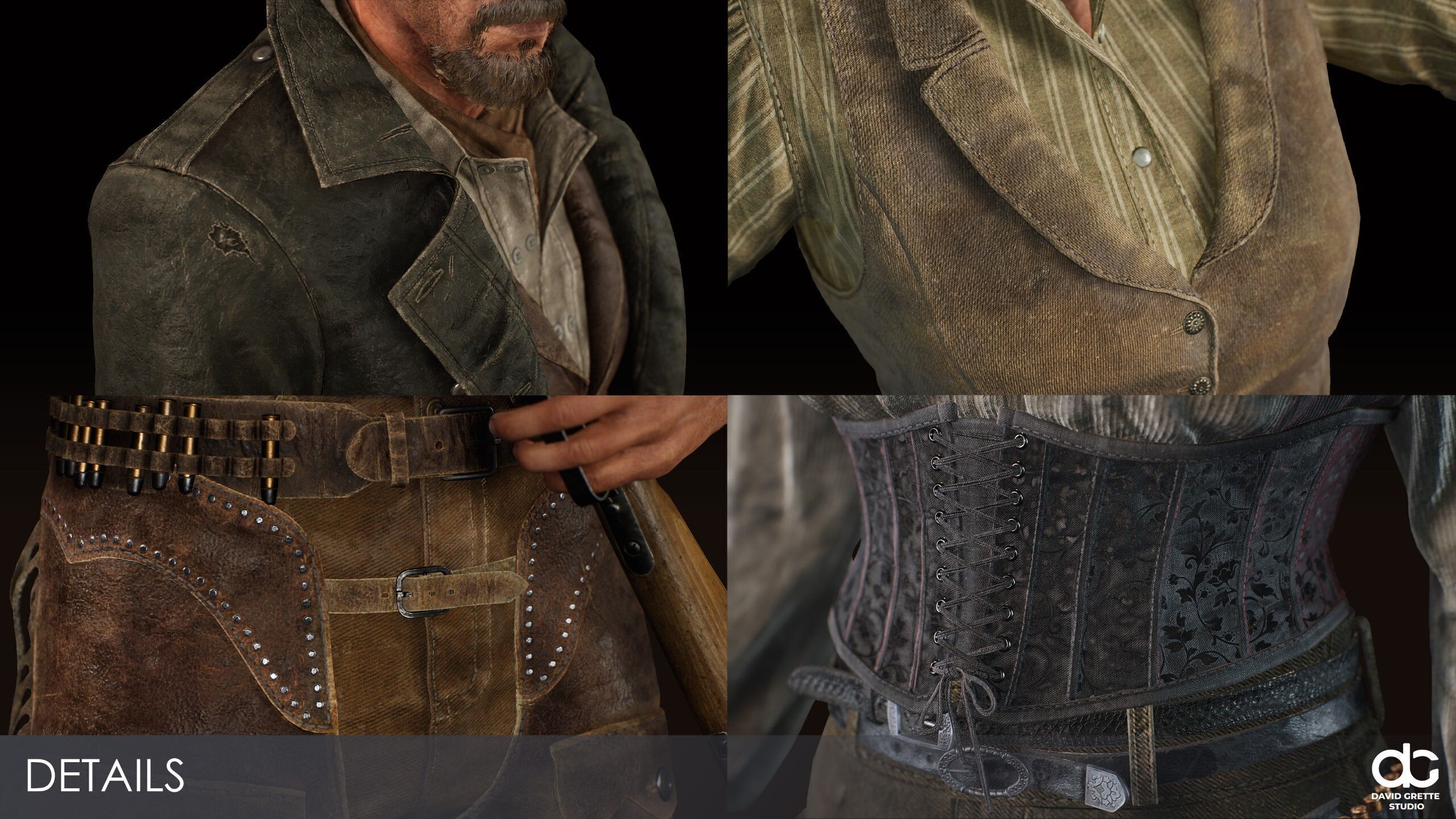 Western Characters Series - Adventure Survival Cowboy Man Low-poly 3D model_11