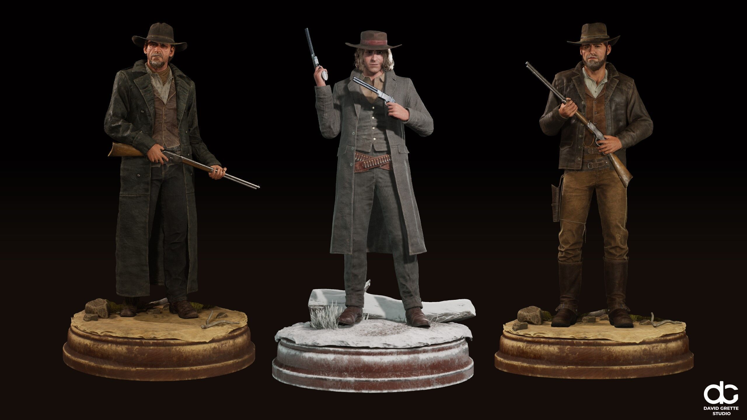 Western Characters Series - Adventure Survival Cowboy Man Low-poly 3D model_3