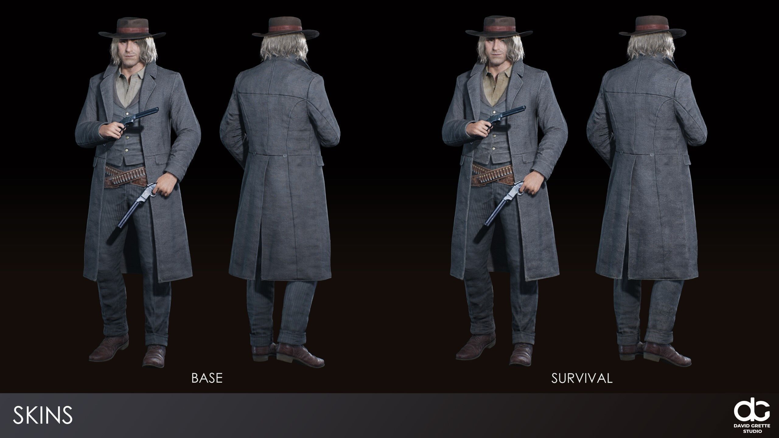 Western Characters Series - Adventure Survival Cowboy Man Low-poly 3D model_10