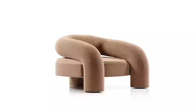 Kosa Lounge Chair by Ian Felton 3D model