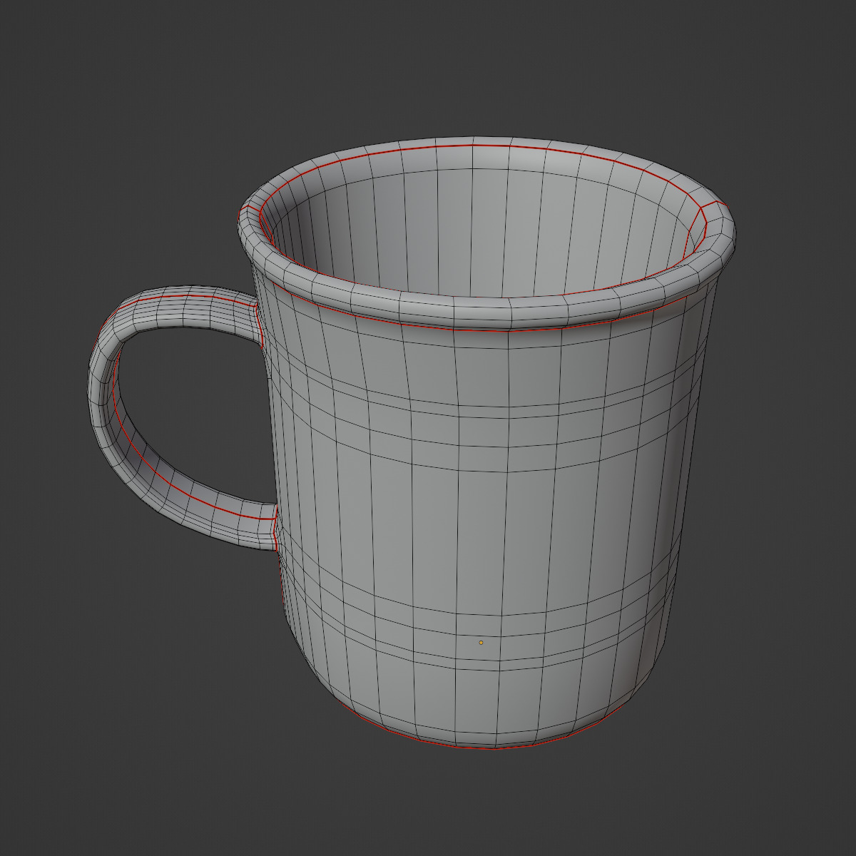 Stainless Steel Cup 02 Low-poly 3D model_8