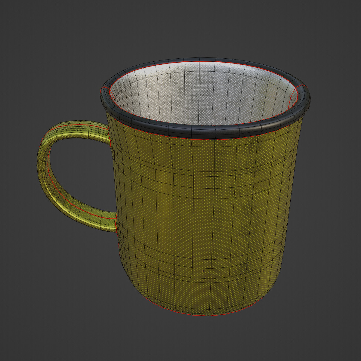 Stainless Steel Cup 02 Low-poly 3D model_7