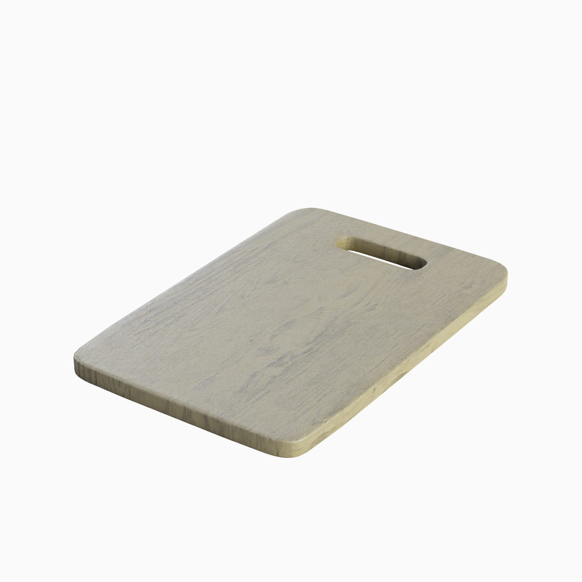 Wood Chopping Board 02 Low-poly 3D model_1