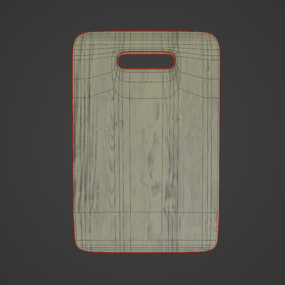 Wood Chopping Board 02 Low-poly 3D model_6