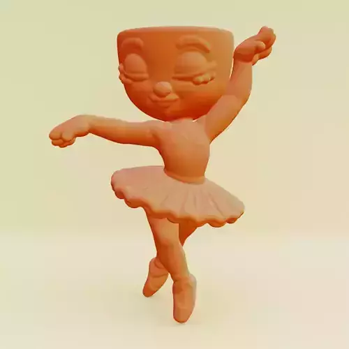 Ballerina Cappuccina Italian brainrot Printable 3D print model