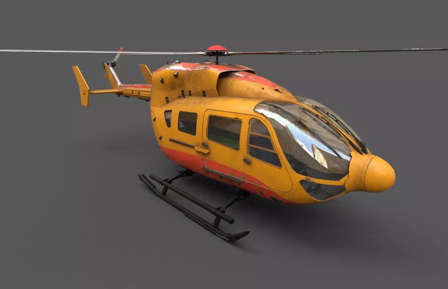 EC145 Helicopter Low-poly 3D model_0
