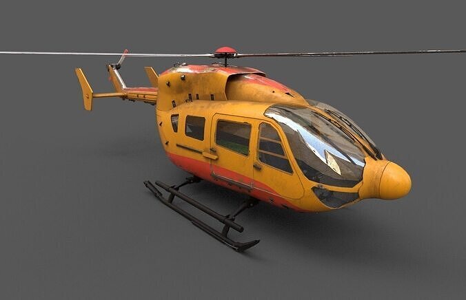 EC145 Helicopter Low-poly 3D model