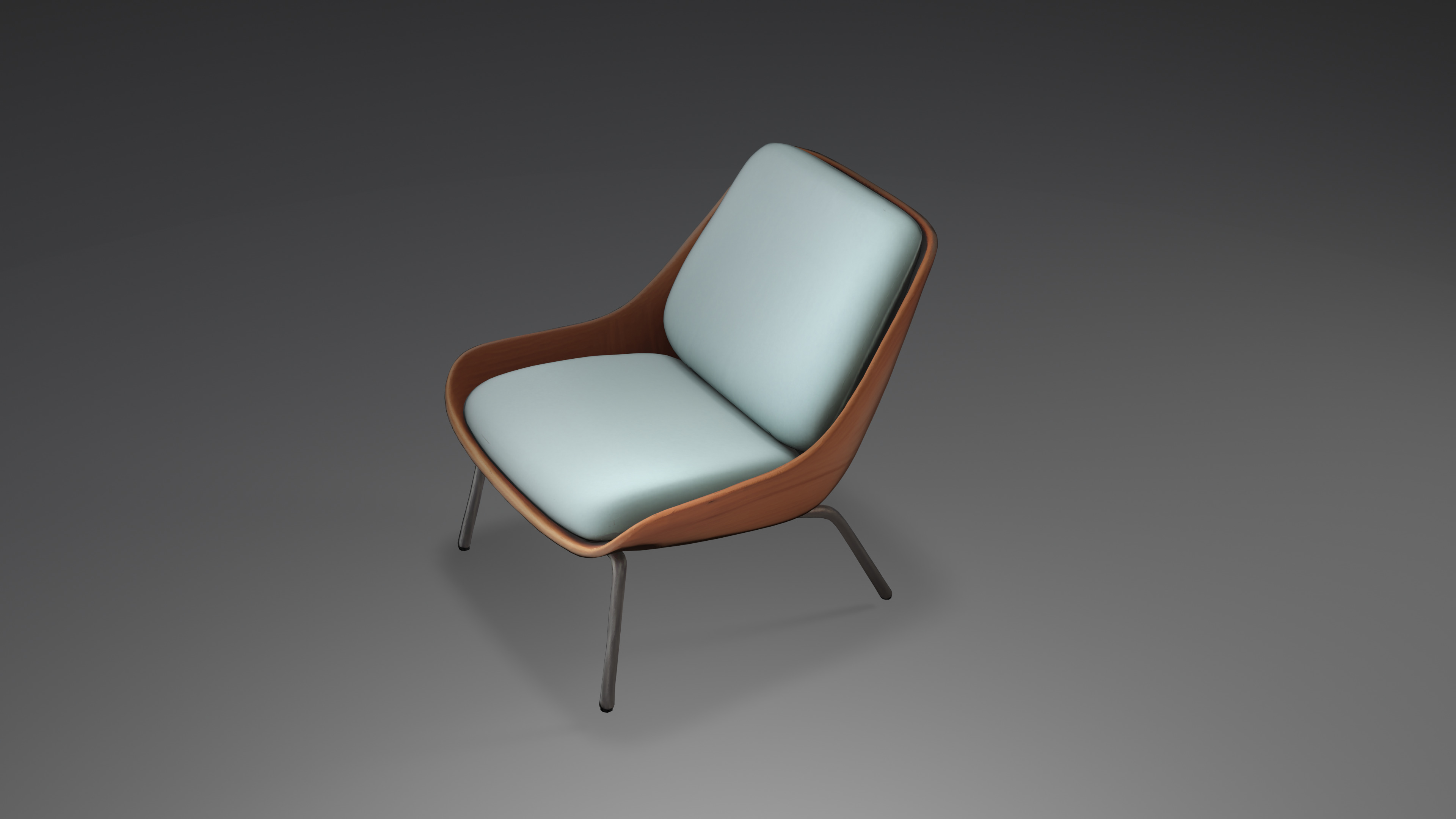 Modern Mid-Century Lounge Chair 3D model_3