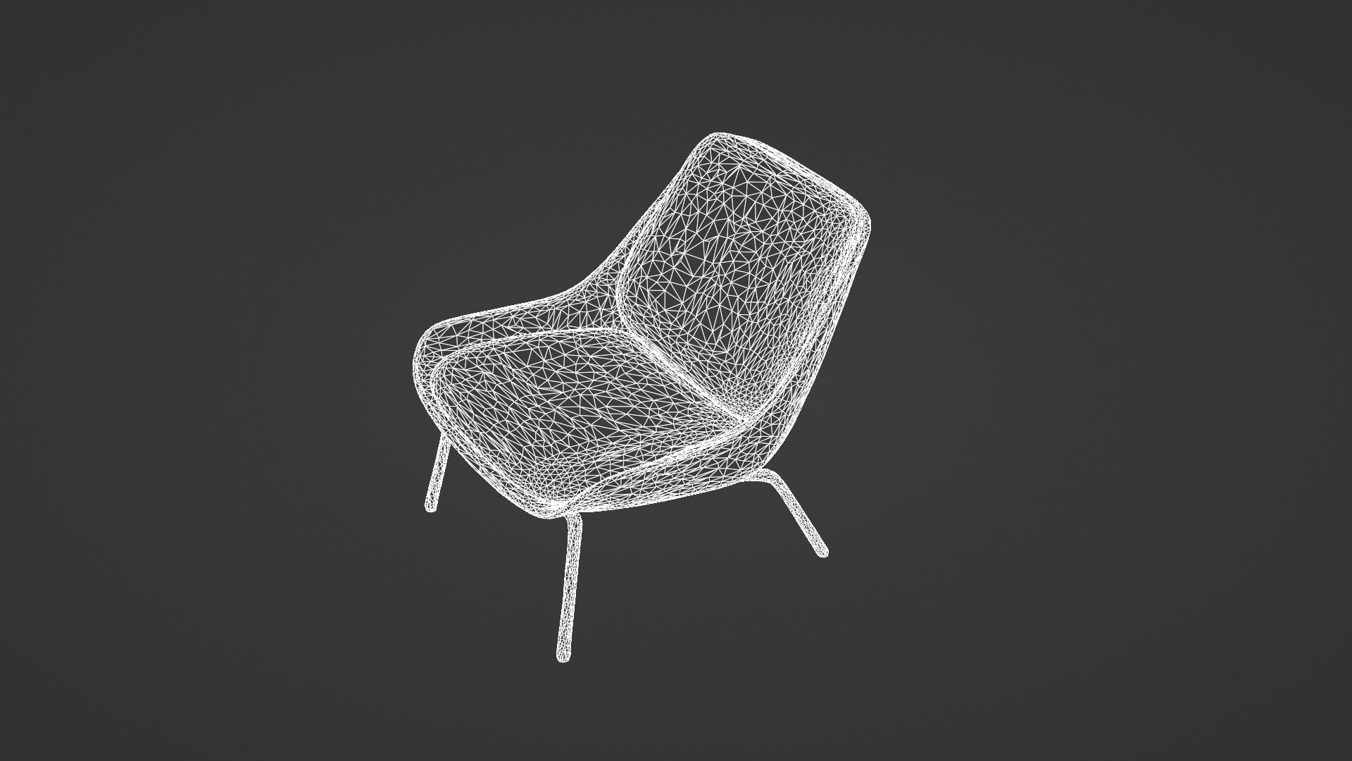 Modern Mid-Century Lounge Chair 3D model_9