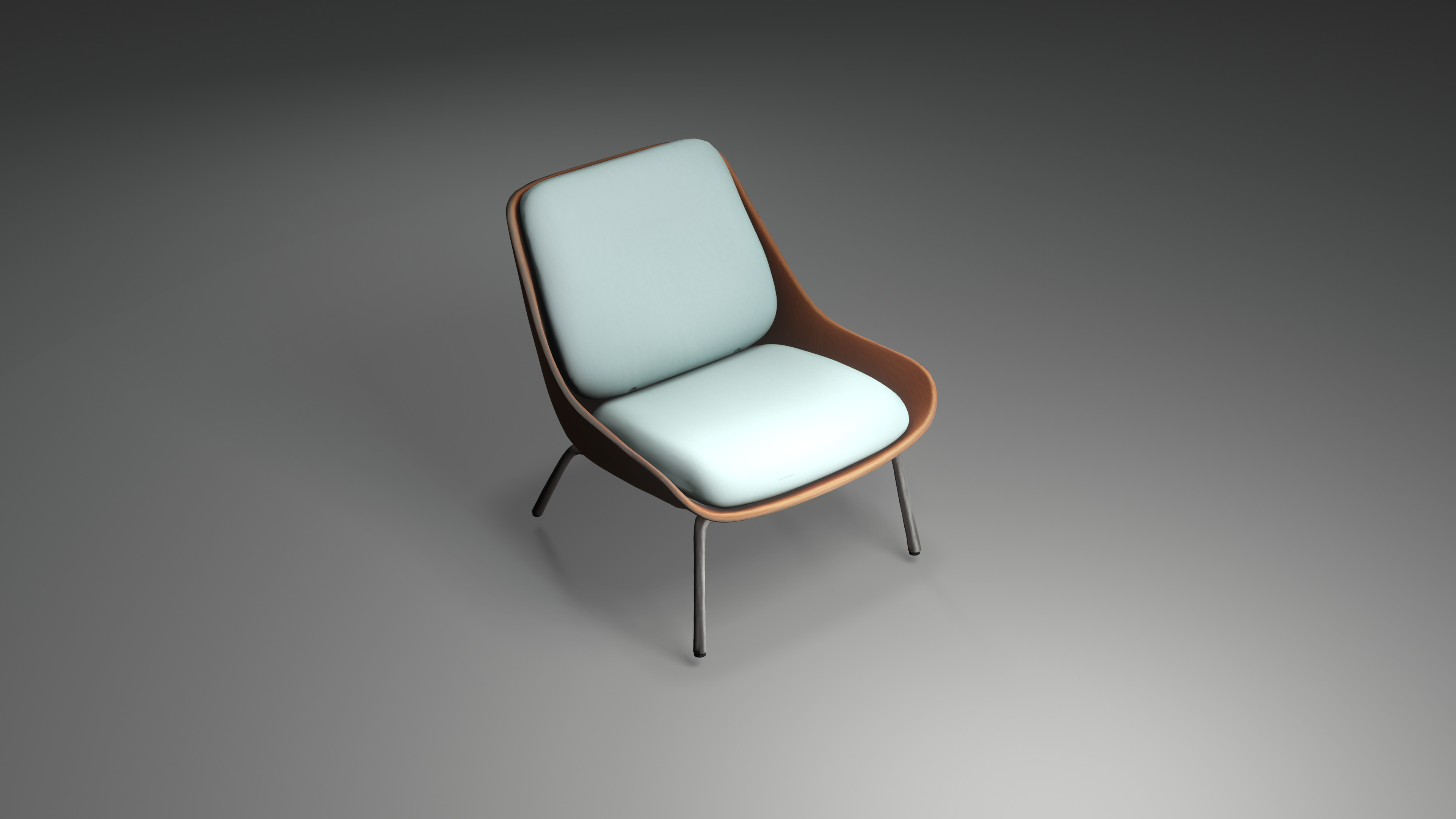 Modern Mid-Century Lounge Chair 3D model_0