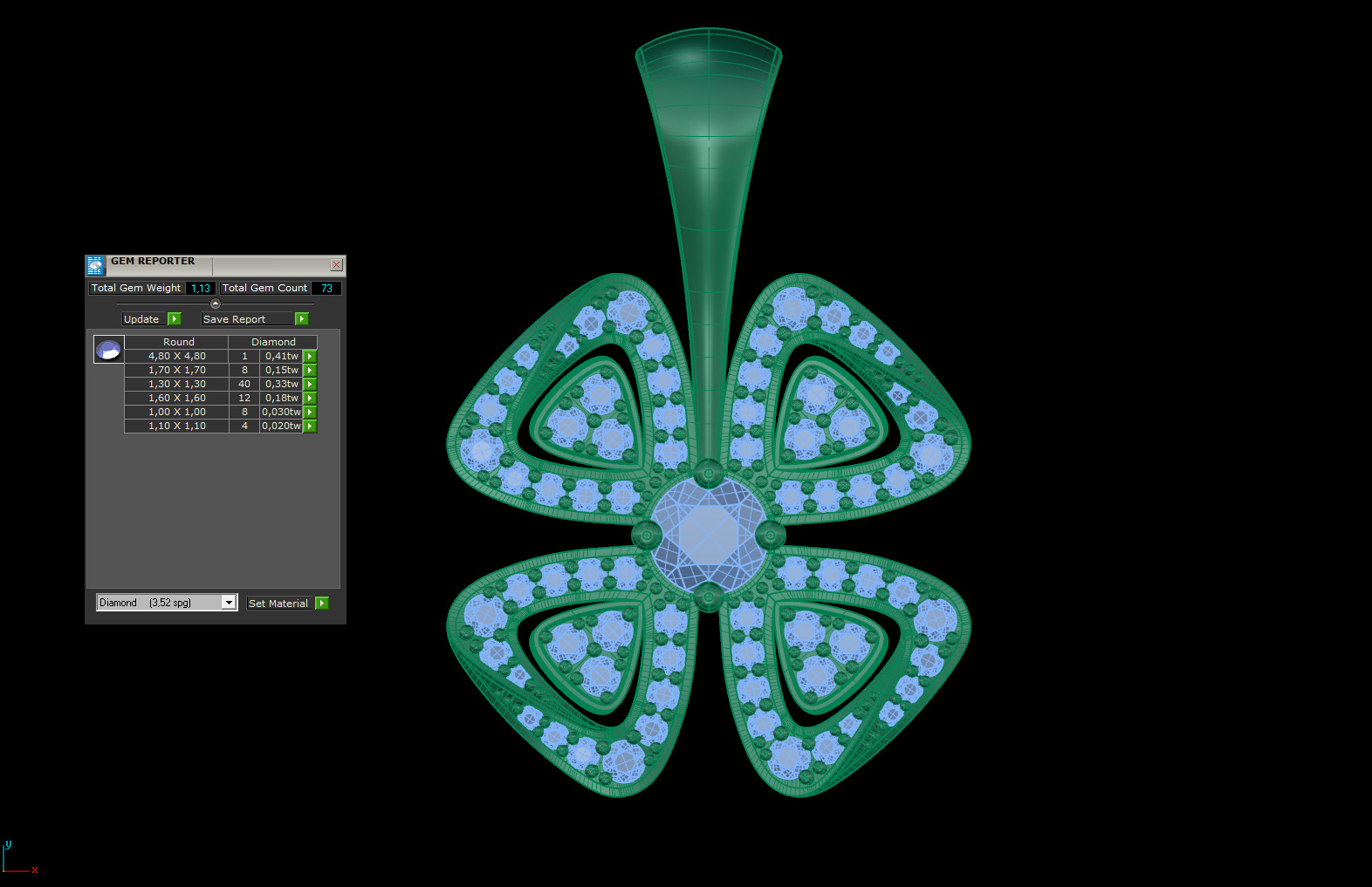 Flower Fiorever Pendant 3d print model C 71 3D print model_27