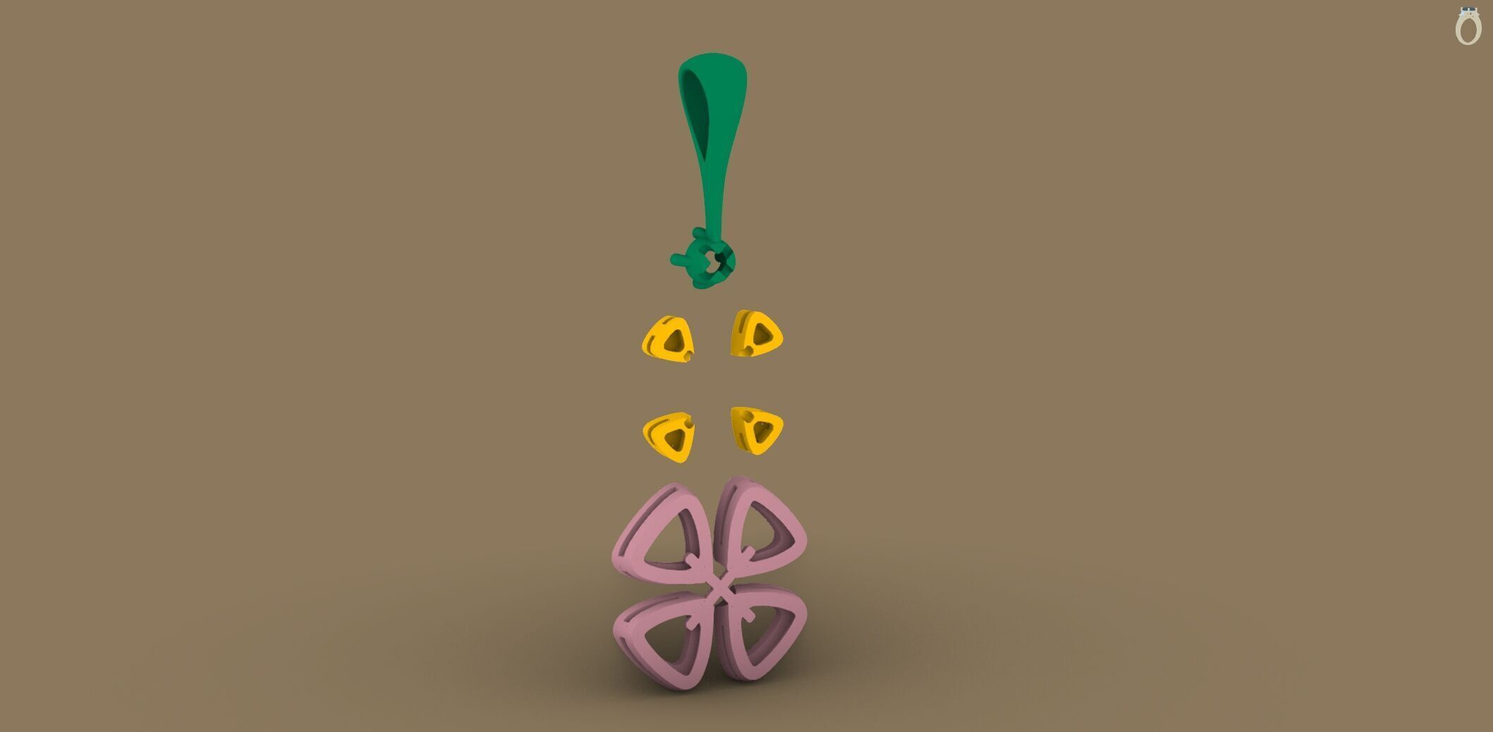 Flower Fiorever Pendant 3d print model C 71 3D print model_22