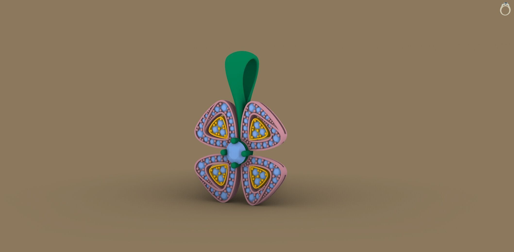 Flower Fiorever Pendant 3d print model C 71 3D print model_24