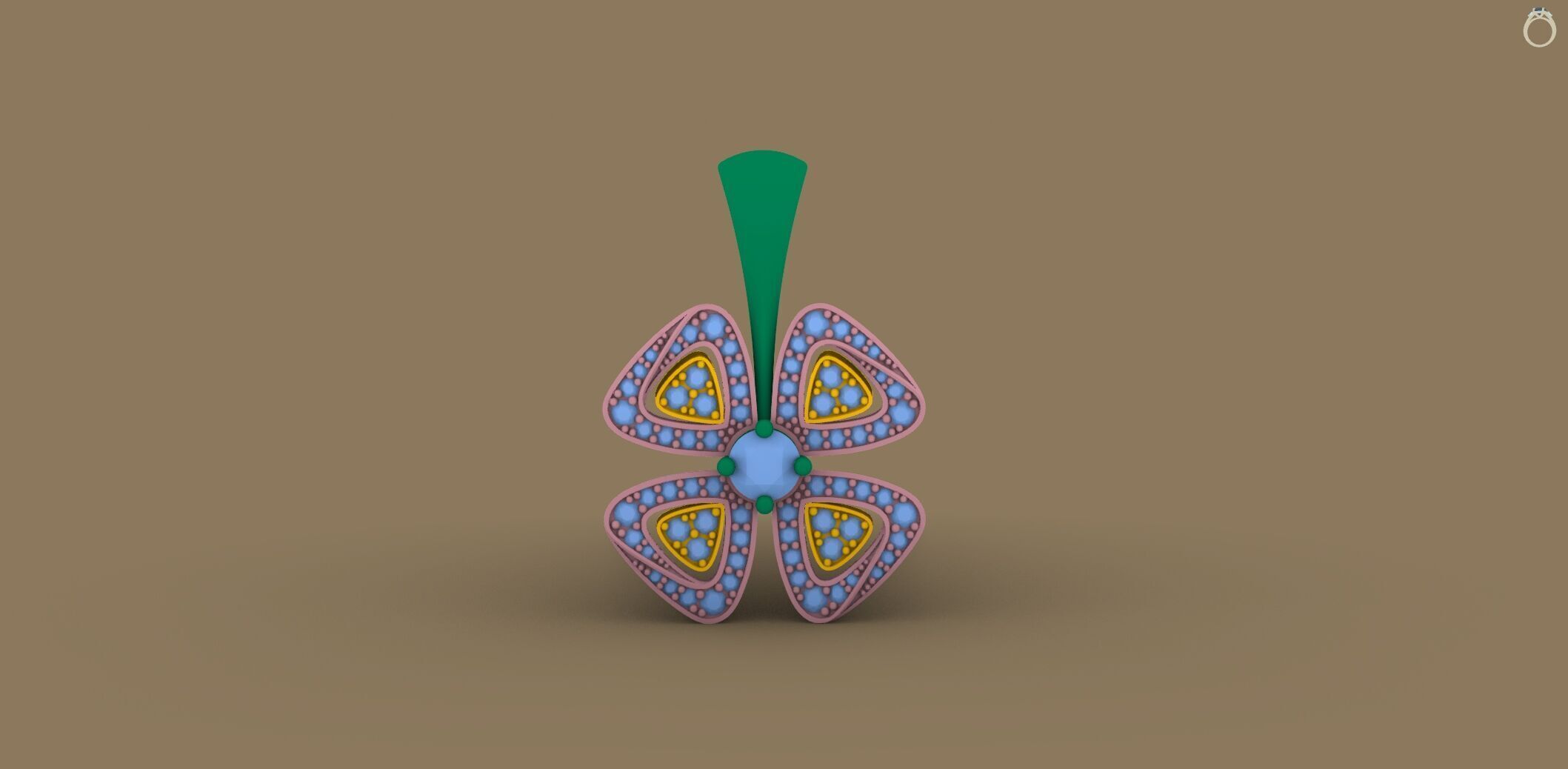 Flower Fiorever Pendant 3d print model C 71 3D print model_23