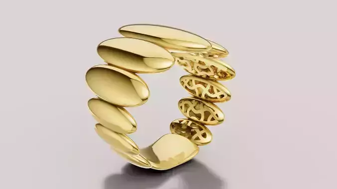 Oval Ring 3D print model C75