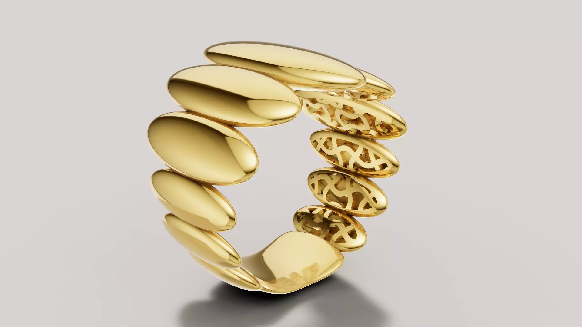 Oval Ring 3D print model C75 3D print model