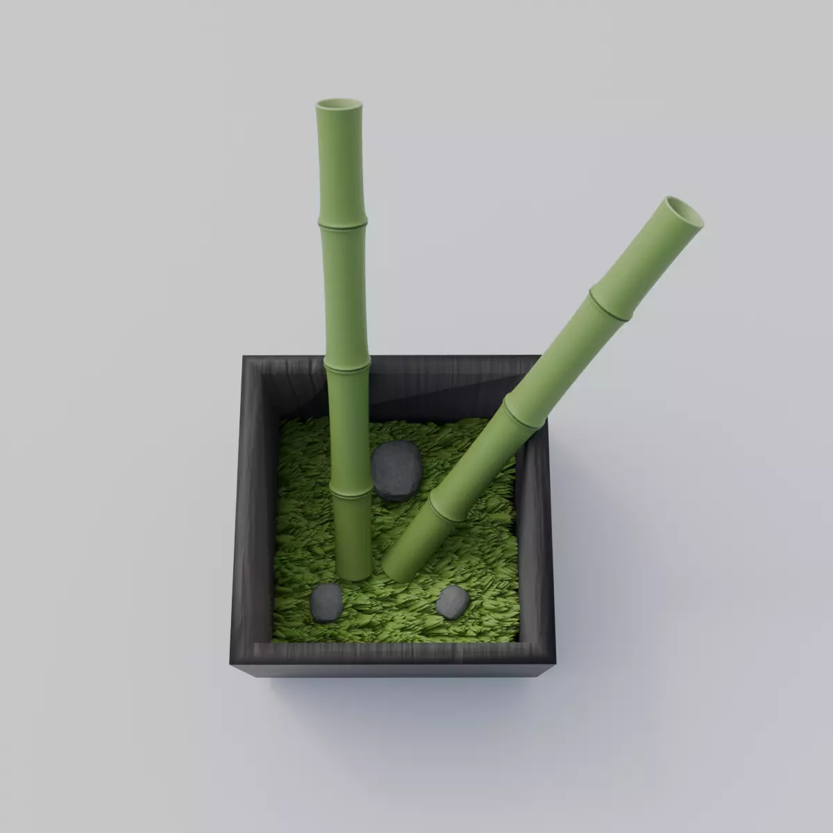 bamboo Low-poly 3D model_0