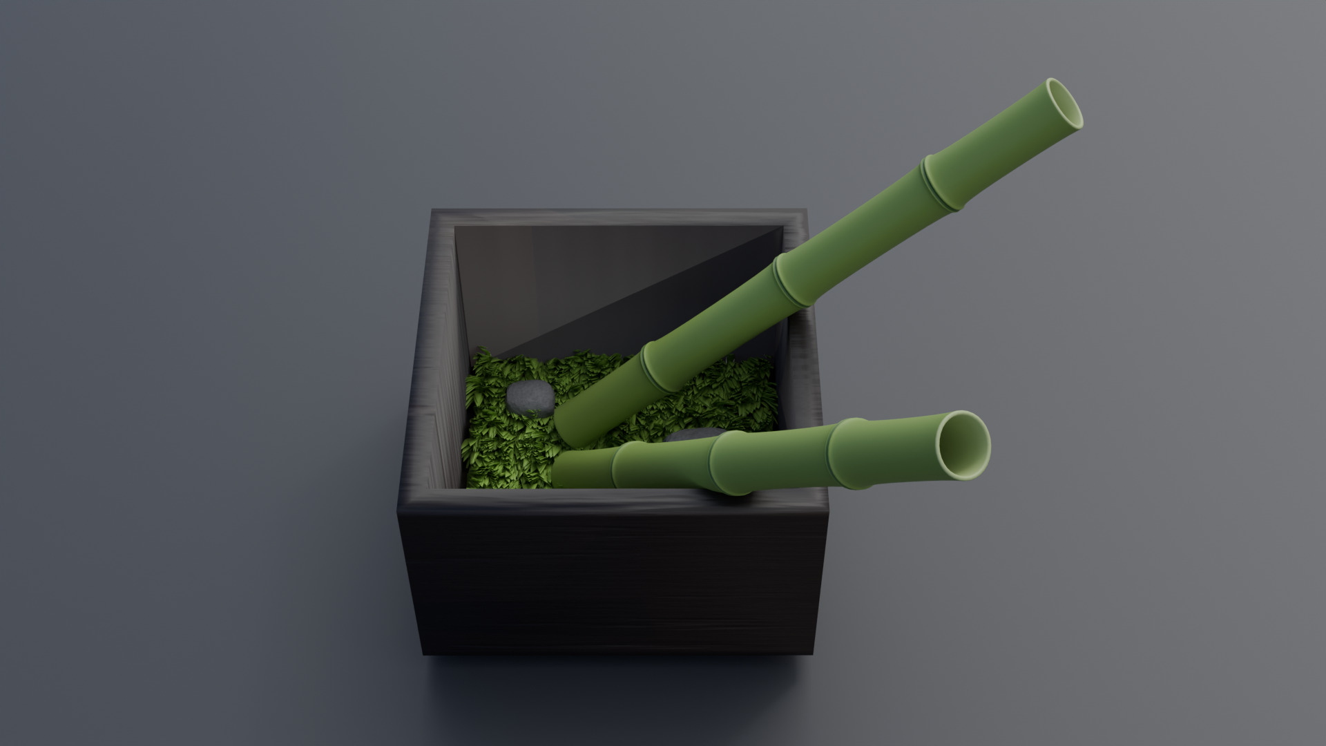 bamboo Low-poly 3D model_1