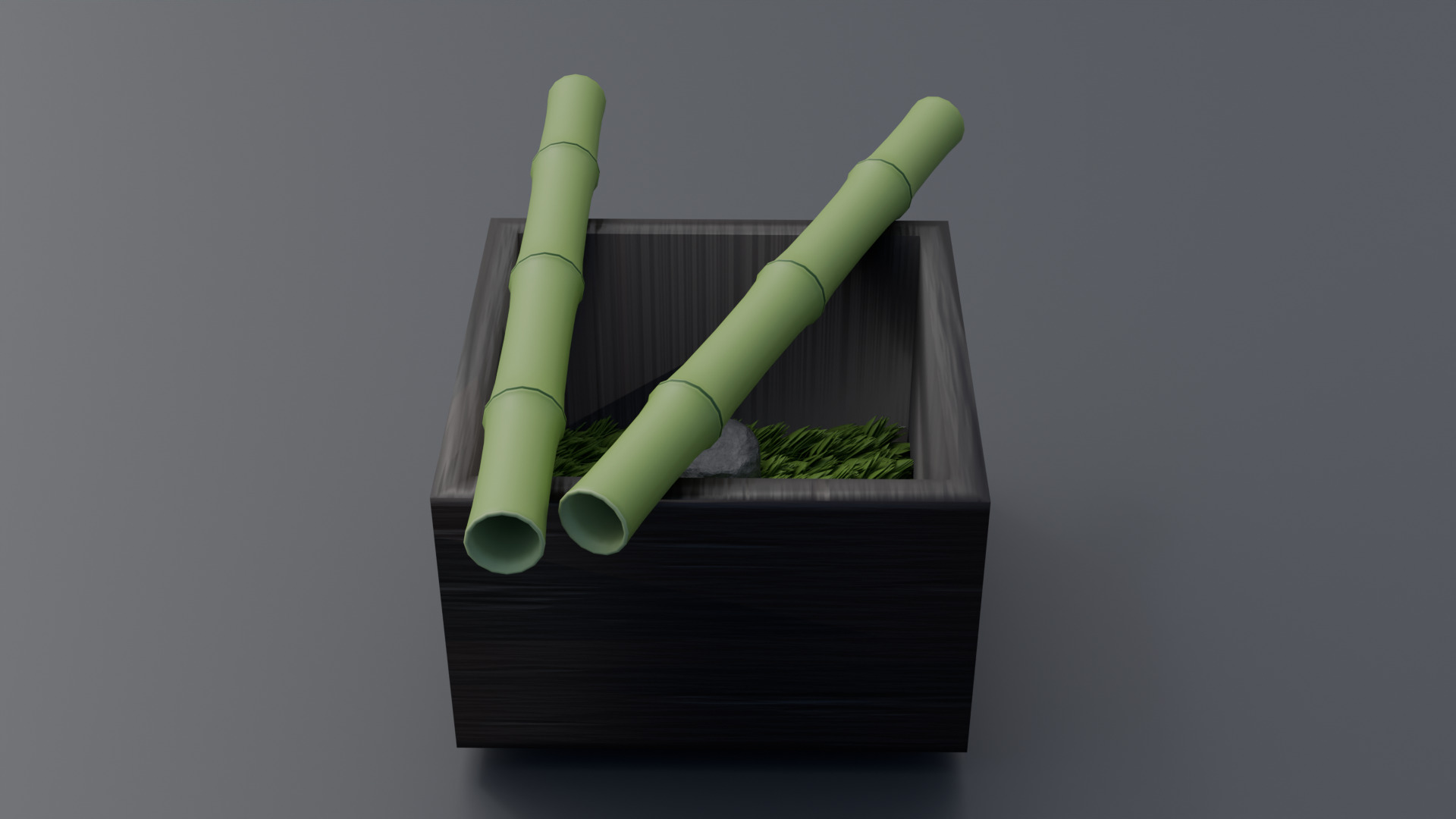 bamboo Low-poly 3D model_5